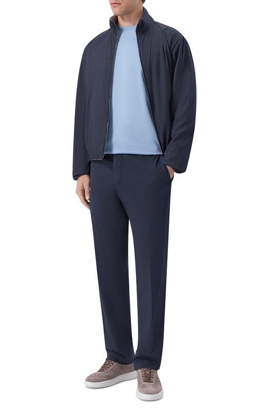 Хлопковая футболка Kiton UMK0891 Голубой  UMK0891 Фото 2