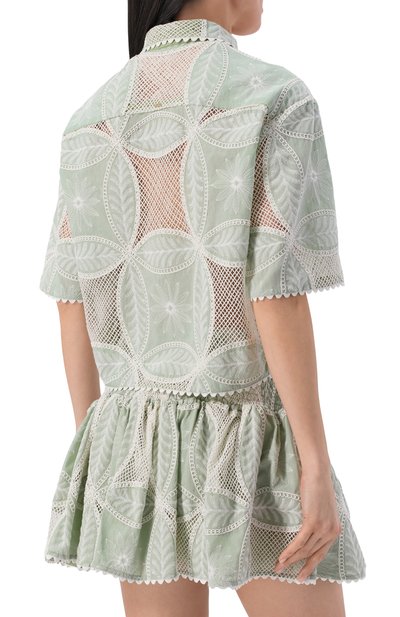 Хлопковая блузка POUPETTE ST BARTH, арт. WJVS26BCBSG6, фото 4