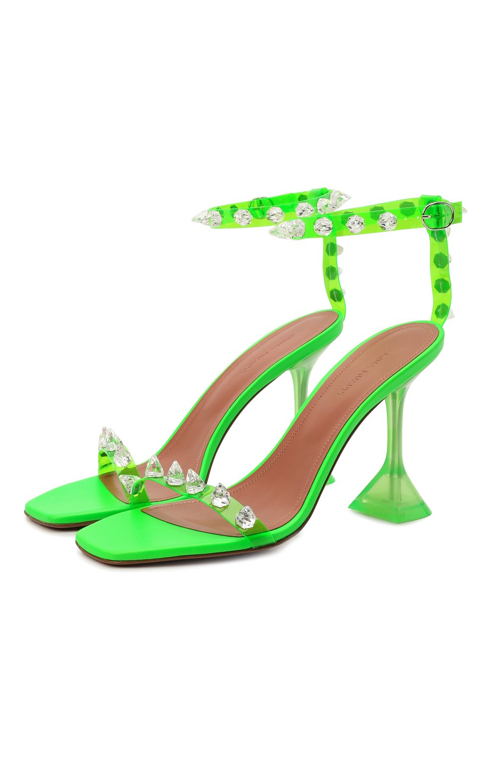 Босоножки julia glass 95 AMINA MUADDI, арт. JULIA GLASS SANDAL/PVC FLU0/GREEN, фото 1