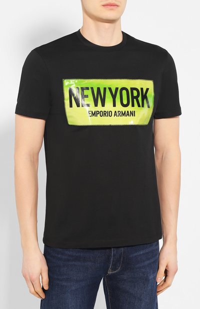 Хлопковая футболка EMPORIO ARMANI, арт. 3H1T62/1J30Z, фото 3