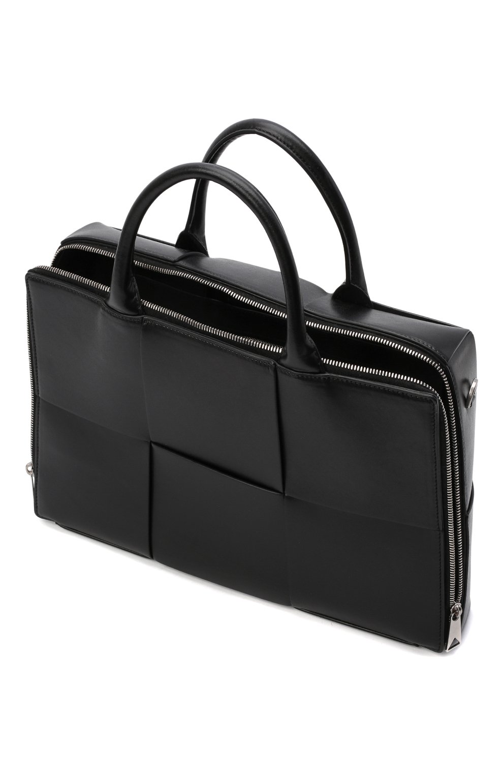 Кожаная сумка для ноутбука arco BOTTEGA VENETA черного цвета по цене 364500 руб., арт. 680120/VB1K1, фото 5 Кожаная сумка для ноутбука arco BOTTEGA VENETA, арт. 680120/VB1K1, фото 5