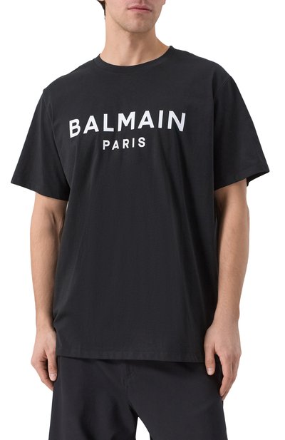 Хлопковая футболка BALMAIN, арт. EH1EG010/BB73, фо�то 3