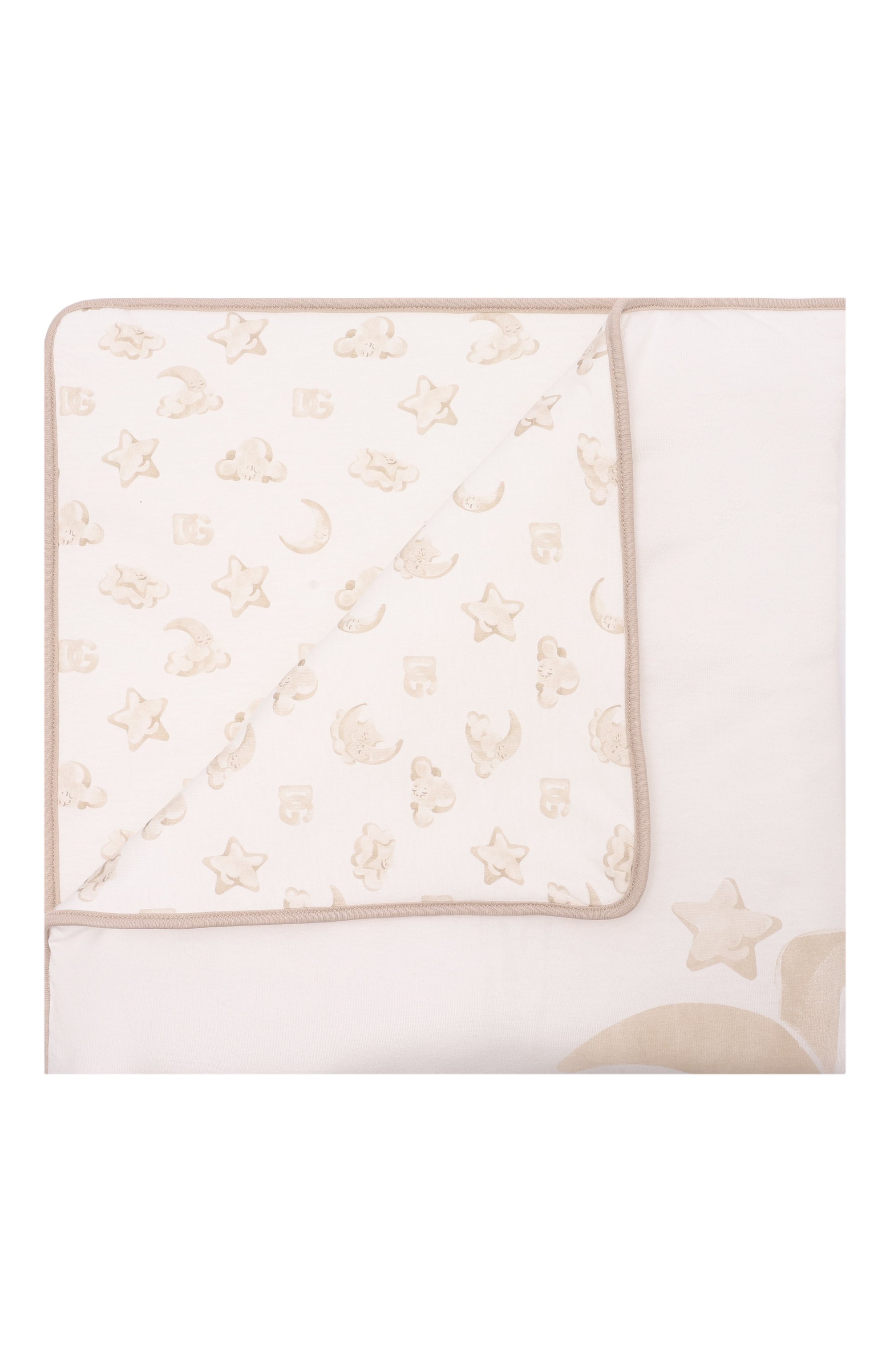 Хлопковое одеяло DOLCE & GABBANA кремового цвета по цене 29950 руб., арт. LNJA88/G7010, фото 1 Хлопковое одеяло DOLCE & GABBANA, арт. LNJA88/G7010, фото 1