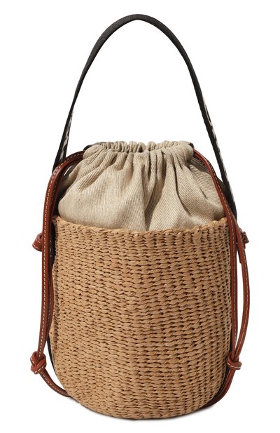 Женская сумка chloé x mifuko woody small CHLOÉ, арт. CHC23AS381L18