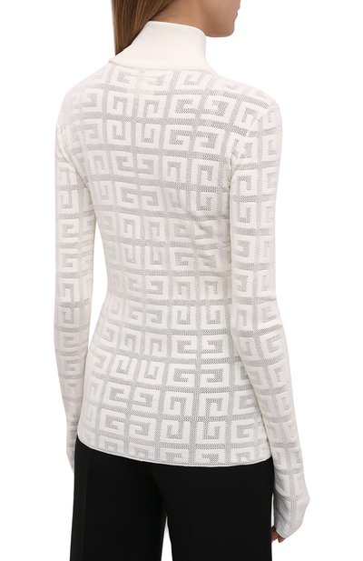 Водолазка из вискозы GIVENCHY белого цвета по цене 94700 руб., арт. BW90DK4ZAQ, фото 4 Водолазка из вискозы GIVENCHY, арт. BW90DK4ZAQ, фото 4