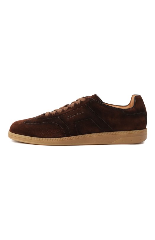Замшевые кеды DBS-Olympic Santoni MBPG22072FARKSE2 Коричневый  MBPG22072FARKSE2 Фото 4
