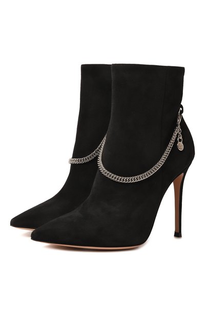 Замшевые ботильоны annie GIANVITO ROSSI черного цвета по цене 137500 руб., арт. G73694.15RIC.CASNER0, фото 1 Замшевые ботильоны annie GIANVITO ROSSI, арт. G73694.15RIC.CASNER0, фото 1