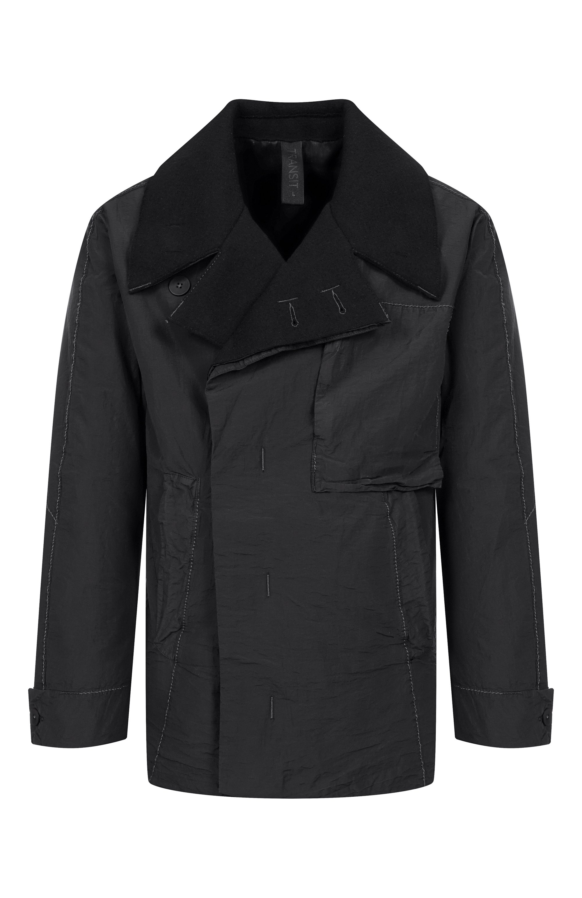 Куртка из хлопка и шерсти TRANSIT темно-серого цвета по цене 133500 руб., арт. CFUTRB0241, фото 1 Куртка из хлопка и шерсти TRANSIT, арт. CFUTRB0241, фото 1