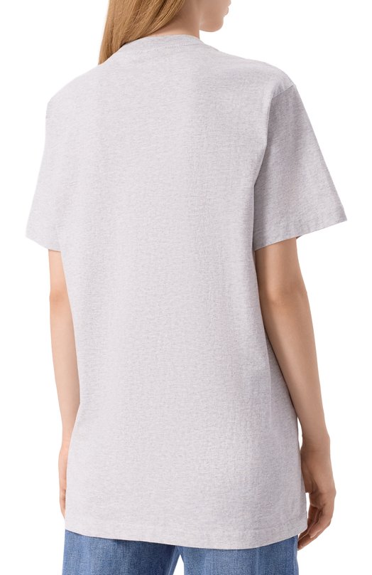Хлопковая футболка Sporty and Rich T0043602043GY03 Серый  T0043602043GY03 Фото 4