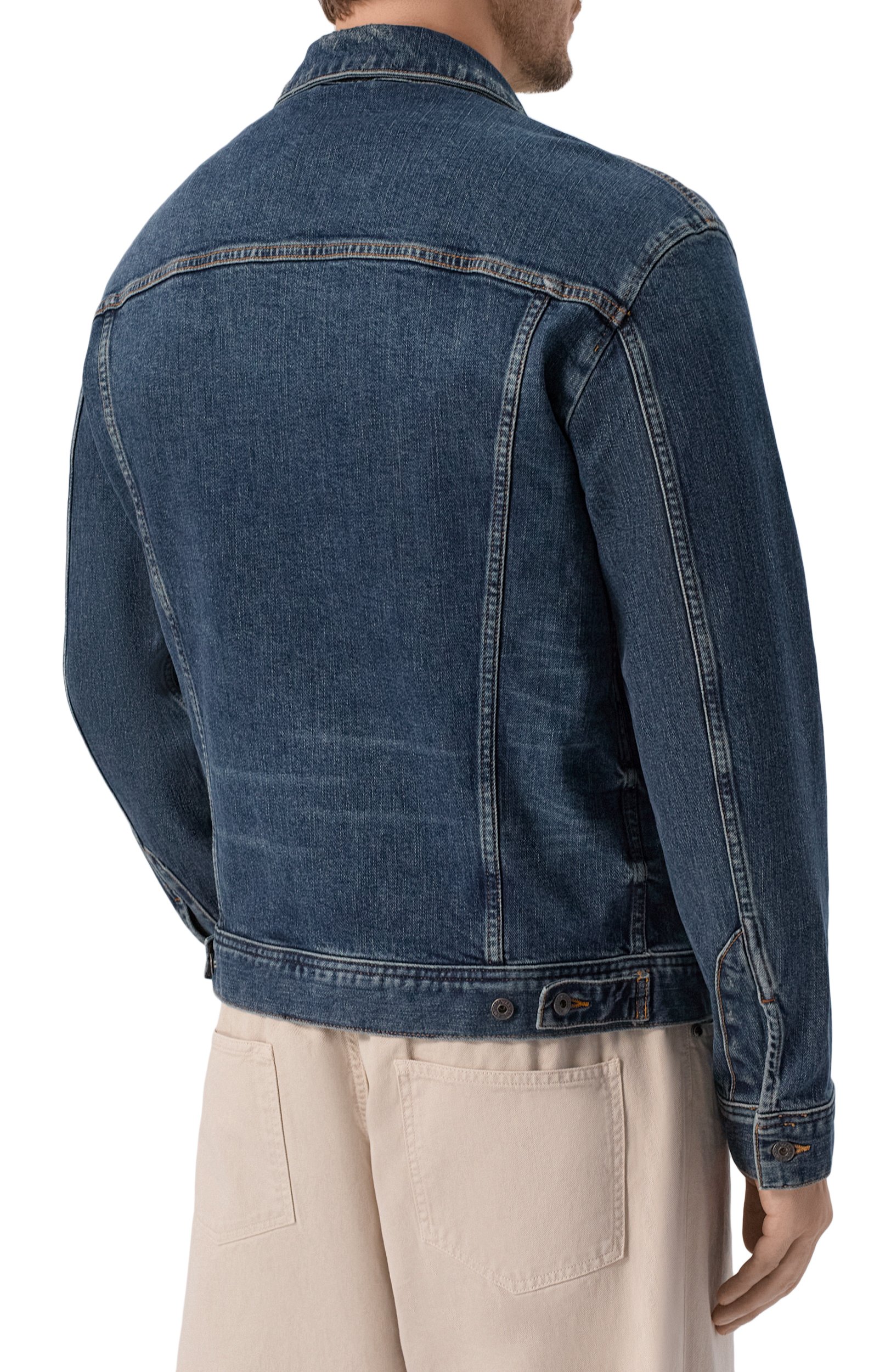 Джинсовая куртка EMPORIO ARMANI синего цвета по цене 61350 руб., арт. EM006496/AF27566, фото 4 Джинсовая куртка EMPORIO ARMANI, арт. EM006496/AF27566, фото 4