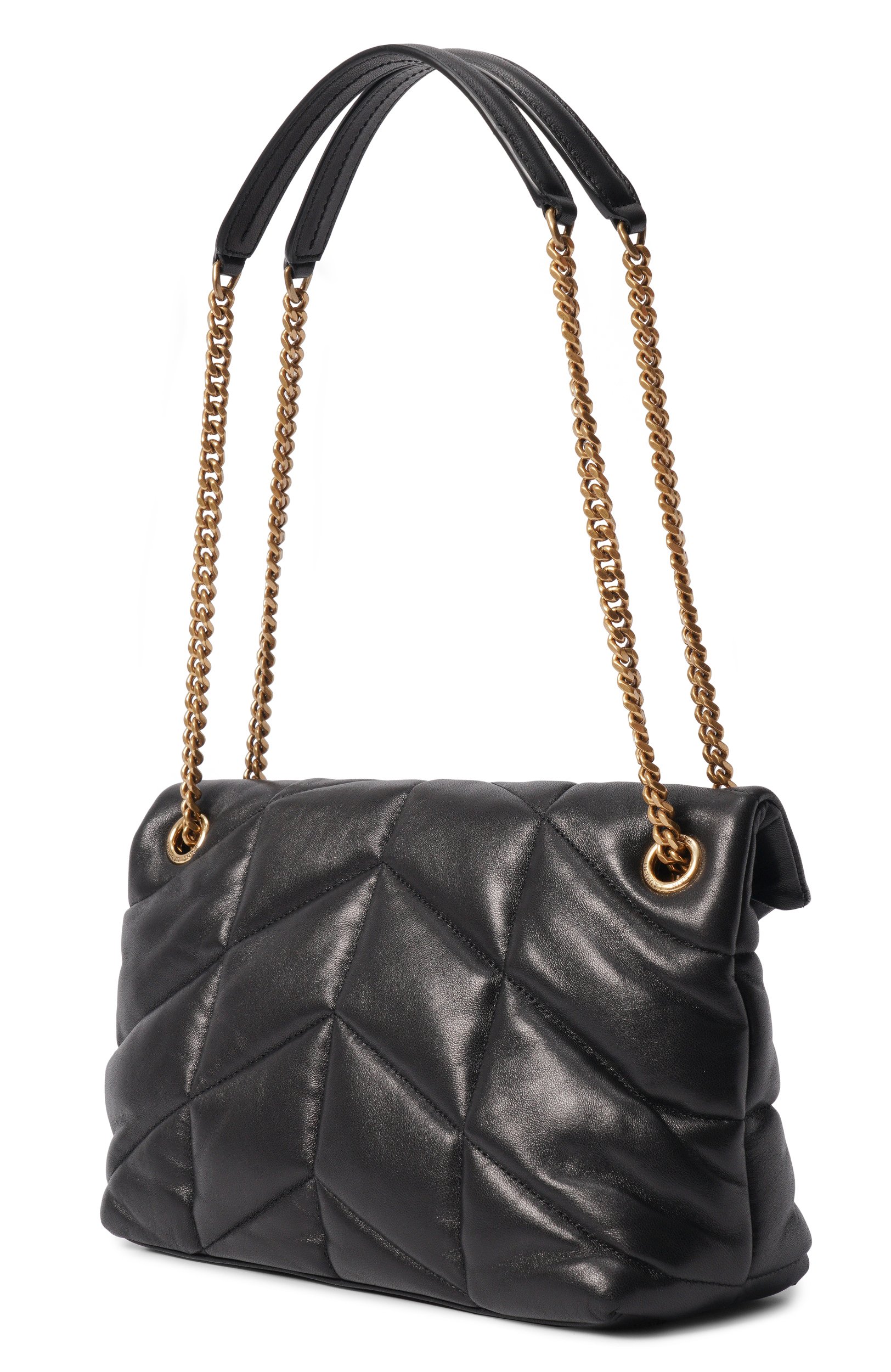 Сумка puffer small SAINT LAURENT черного цвета по цене 414500 руб., арт. 577476/1EL07, фото 4 Сумка puffer small SAINT LAURENT, арт. 577476/1EL07, фото 4