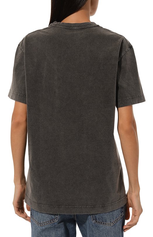 Хлопковая футболка Alexander Wang UCC3241708 Серый  UCC3241708 Фото 4