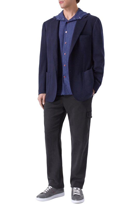 Кашемировый пиджак Kiton UG81K0150G06 Синий  UG81K0150G06 Фото 3