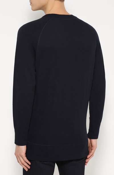 Свитшот из эластичного хлопка BOTTEGA VENETA темно-синего цвета по цене 64700 руб., арт. 425220/V0K50, фото 4 Свитшот из эластичного хлопка BOTTEGA VENETA, арт. 425220/V0K50, фото 4