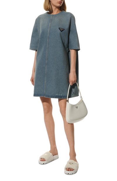 Меховые шлепанцы из овчины PRADA, арт. 1XX592-173-F0009-020, фото 2