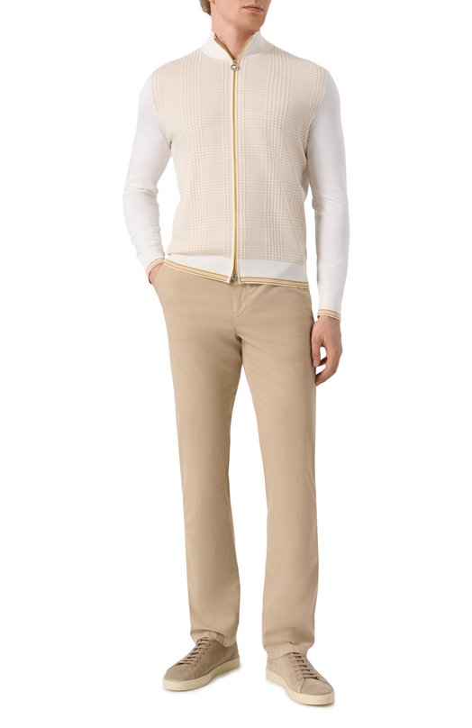 Кардиган из шелка и хлопка Stefano Ricci K818093R30/F25175 Белый  K818093R30/F25175 Фото 2
