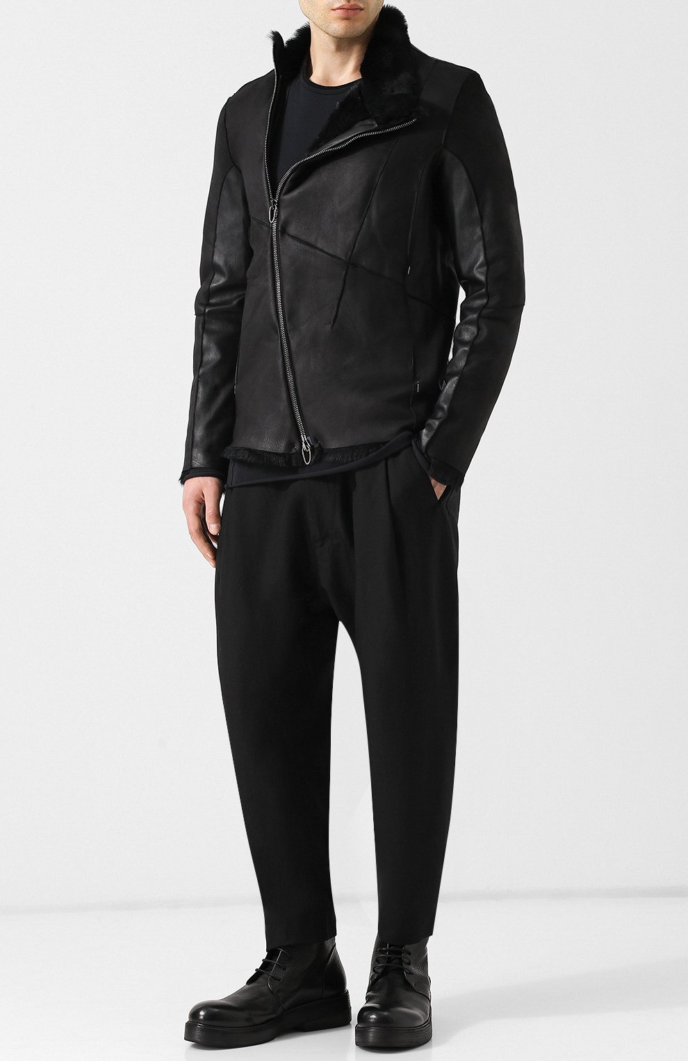 Кожаные ботинки MARSELL черного цвета по цене 99500 руб., арт. MM2846/VACCH.V0L0NATA, фото 2 Кожаные ботинки MARSELL, арт. MM2846/VACCH.V0L0NATA, фото 2