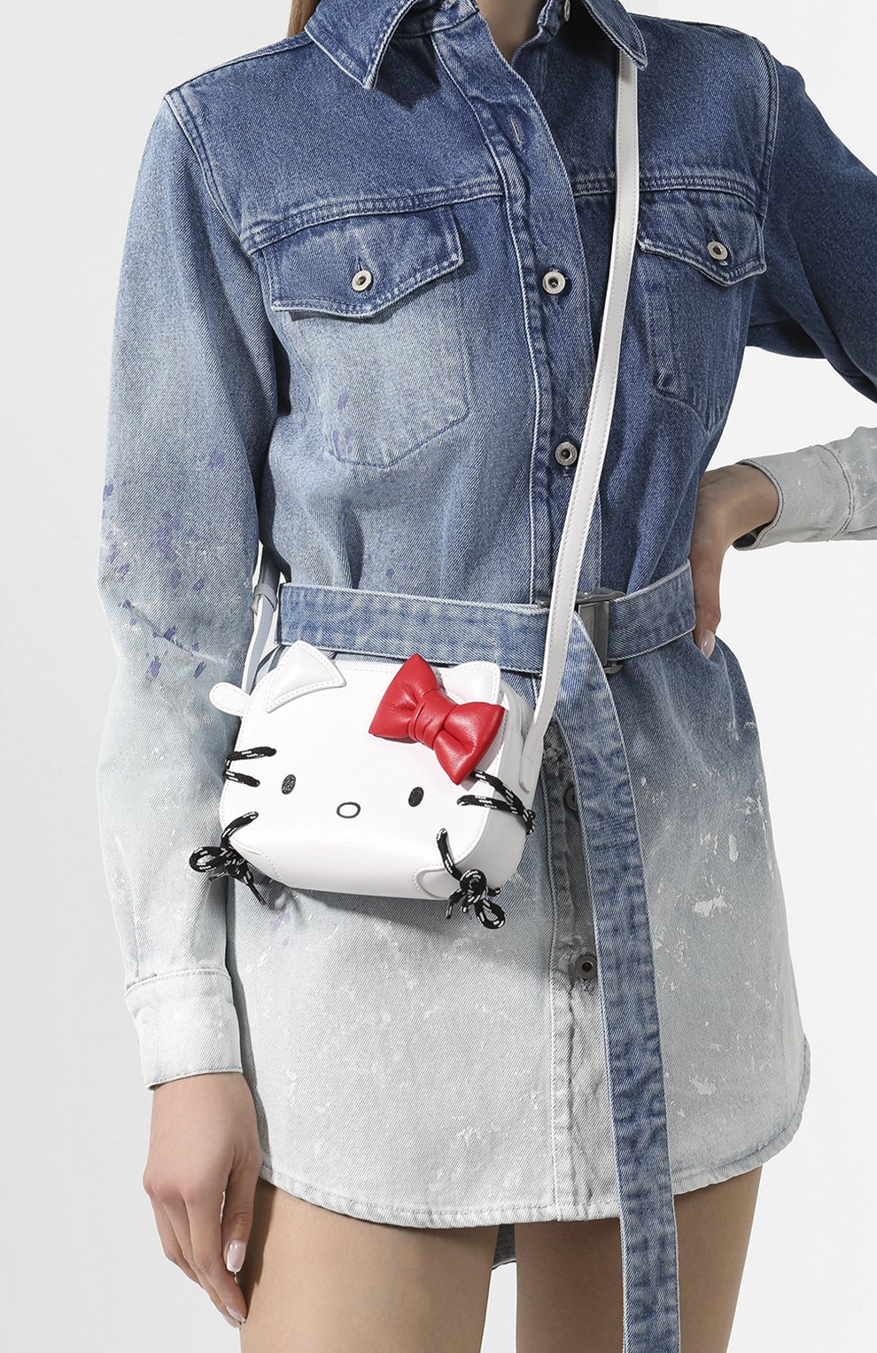 Сумка hello kitty xxs BALENCIAGA белого цвета по цене 108500 руб., арт. 619012/1CB03, фото 2 Сумка hello kitty xxs BALENCIAGA, арт. 619012/1CB03, фото 2