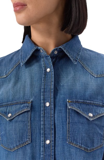 Джинсовая рубашка MVST синего цвета по цене 81900 руб., арт. C0DY/B059, фото 5 Джинсовая рубашка MVST, арт. C0DY/B059, фото 5