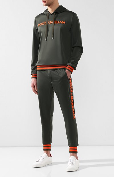 Худи DOLCE & GABBANA зеленого цвета по цене 89950 руб., арт. G9JQ3T/G7RAX, фото 2 Худи DOLCE & GABBANA, арт. G9JQ3T/G7RAX, фото 2