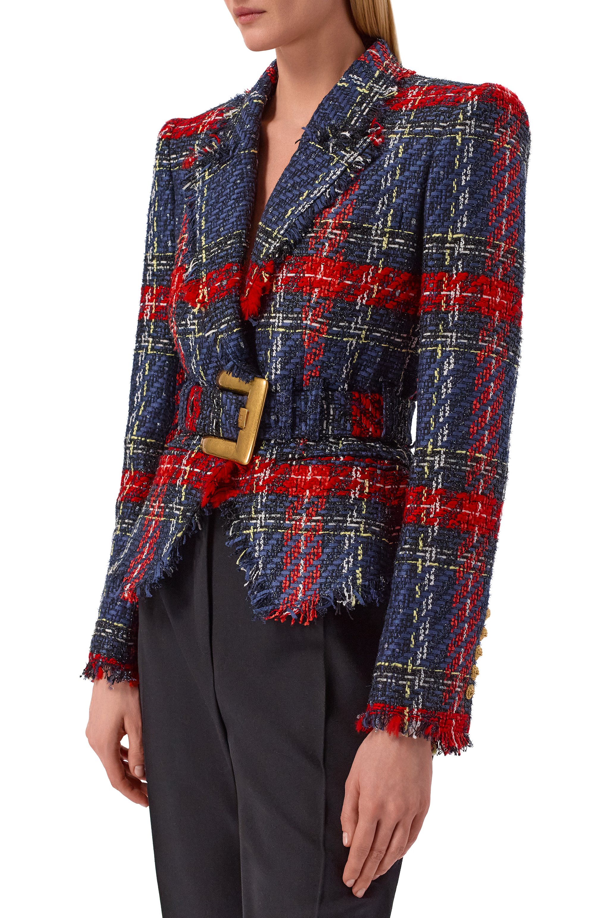 Твидовый жакет BALMAIN, арт. GF1SI634/XL68, фото 3