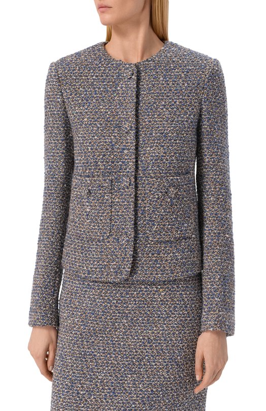 Жакет из кашемира и шелка MVST M25.1MW.J009/UBERTIN0 13783.1.1 Голубой  M25.1MW.J009/UBERTIN0 13783.1.1 Фото 3