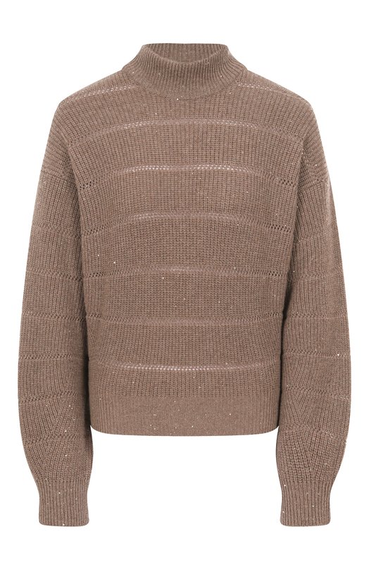 Свитер из кашемира и шерсти Brunello Cucinelli MBM738204P Бежевый MBM738204P