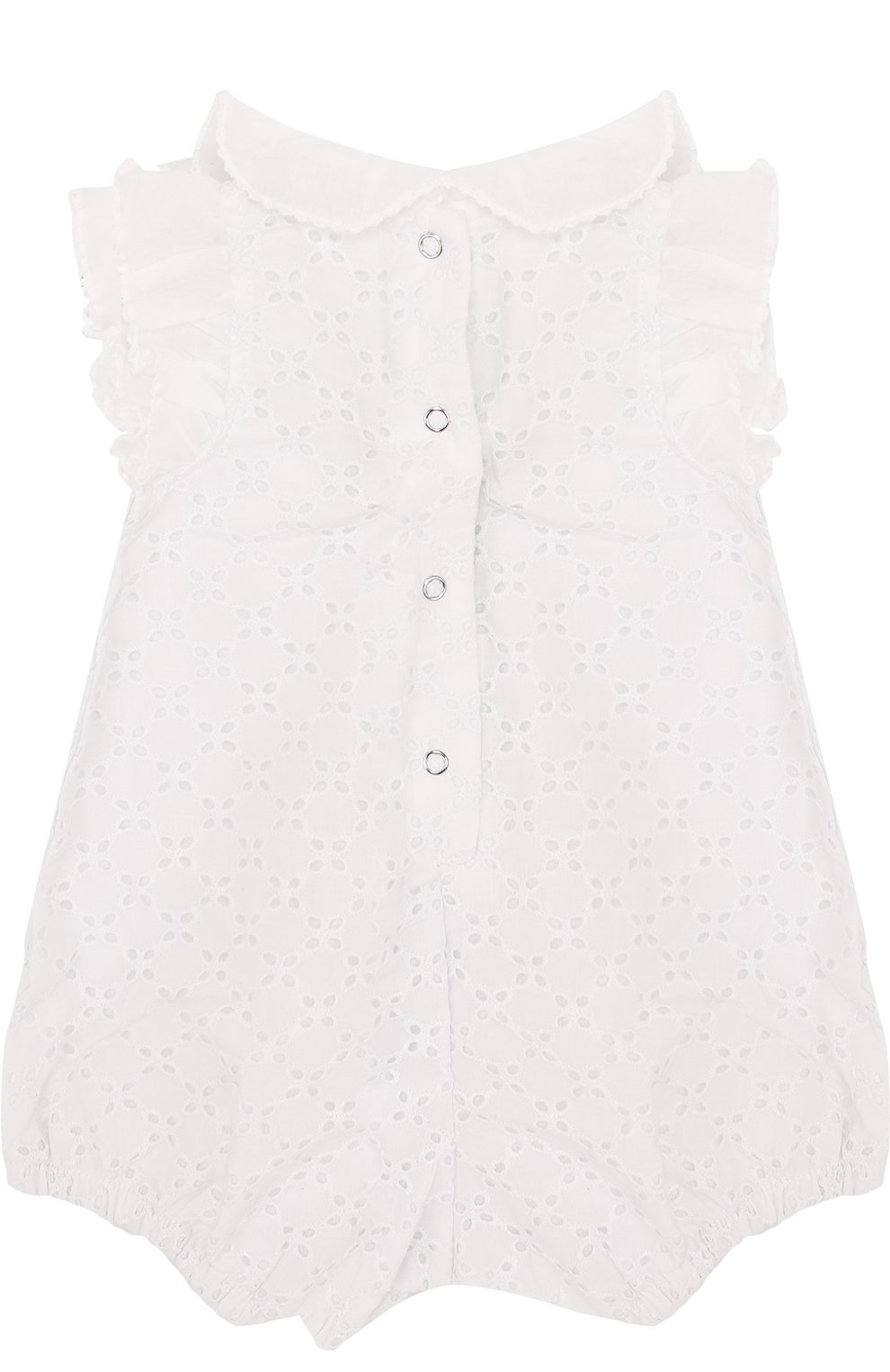 Кружевной комбинезон из хлопка MONNALISA, арт. 351208, фото 2