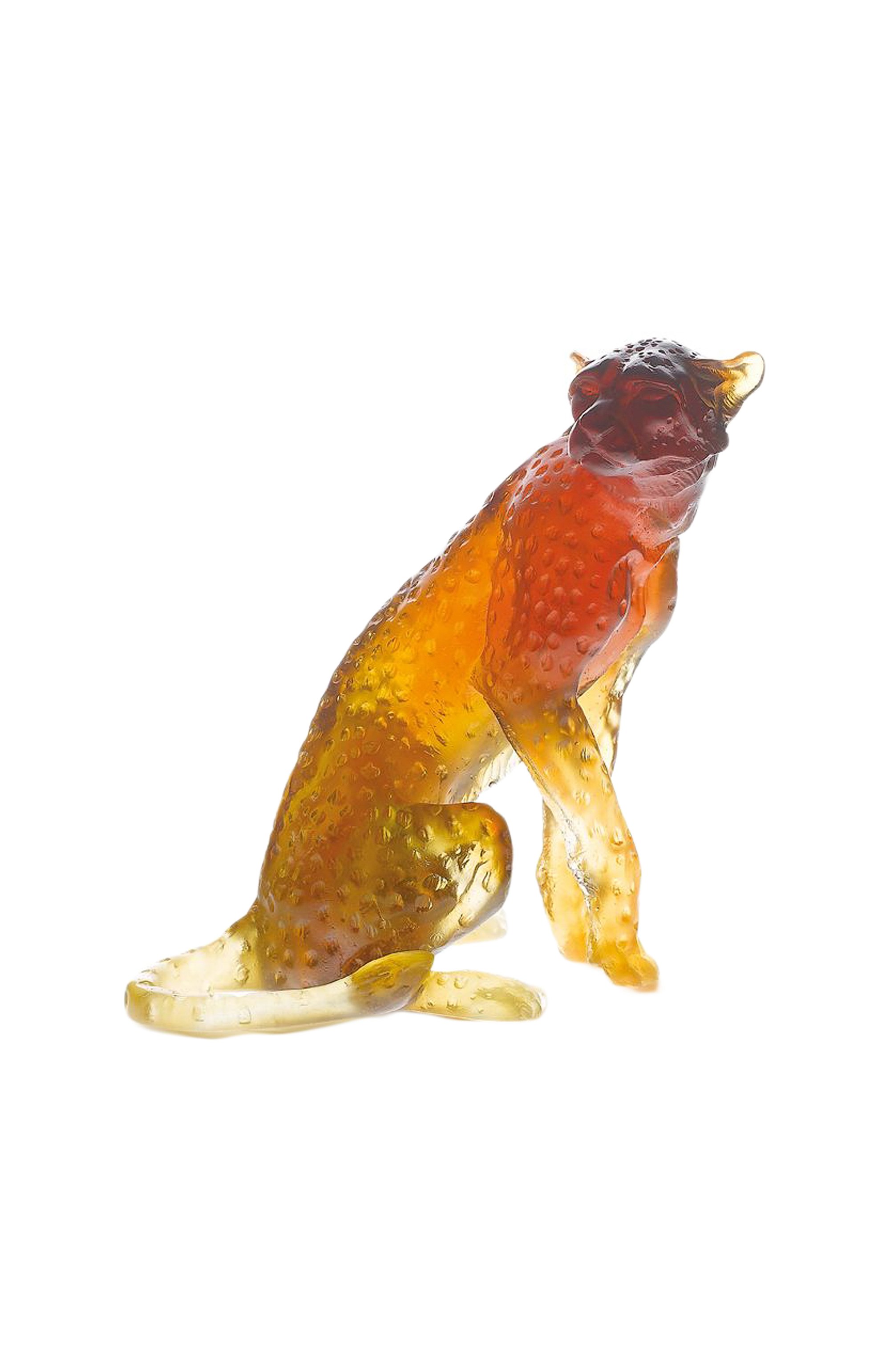 Скульптура гепард DAUM оранжевого цвета по цене 899500 руб., арт. 02677, фото 1 Скульптура гепард DAUM, арт. 02677, фото 1