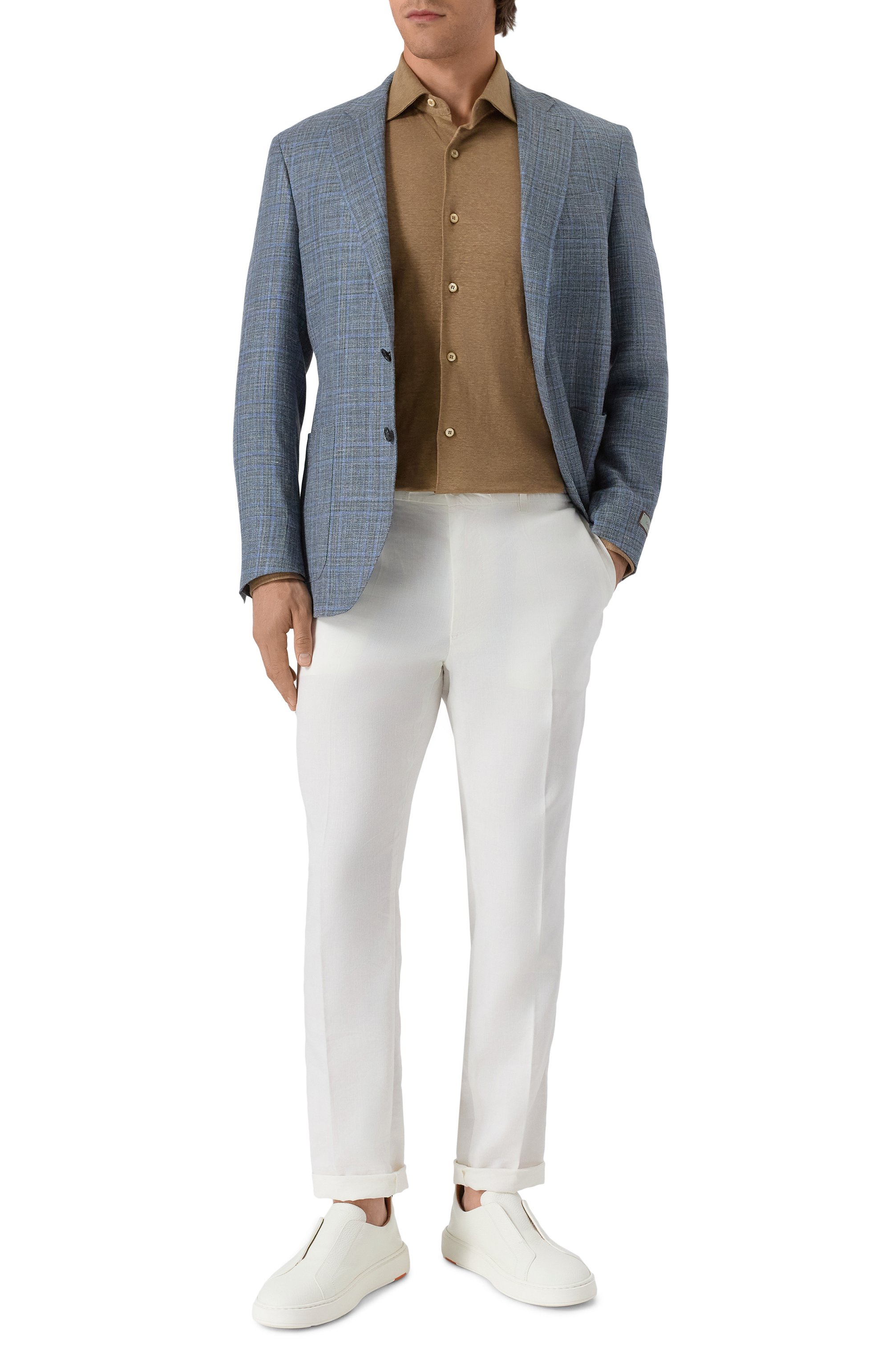 Льняная рубашка MVST, арт. SLIM/GABRIELLE/R0UND/800-JERSEY, фото 2