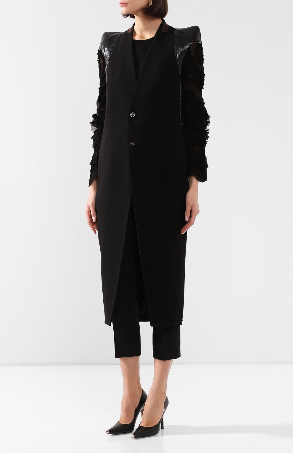 Пальто из смеси шерсти и вискозы RICK OWENS, арт. R020S1953/WEHDLQ, фото 3