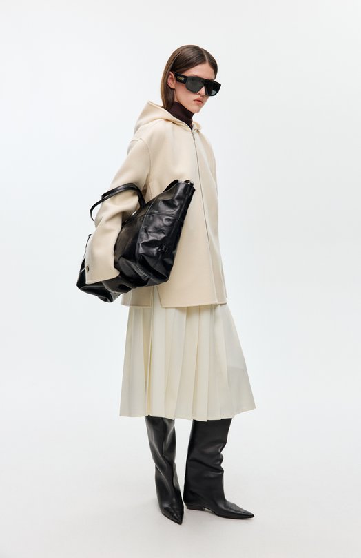 Плиссированная юбка Brunello Cucinelli MP147G3869 Кремовый  MP147G3869 Фото 6