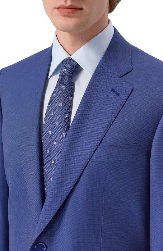 Шелковый галстук Canali 18/HJ04492 Синий  18/HJ04492 Фото 2