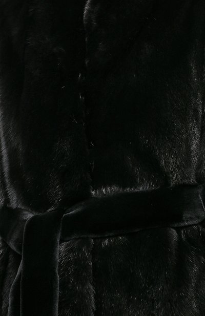 Шуба из меха норки YVES SALOMON, арт. 7WYM75720VLVR/BLACK/48, фото 5