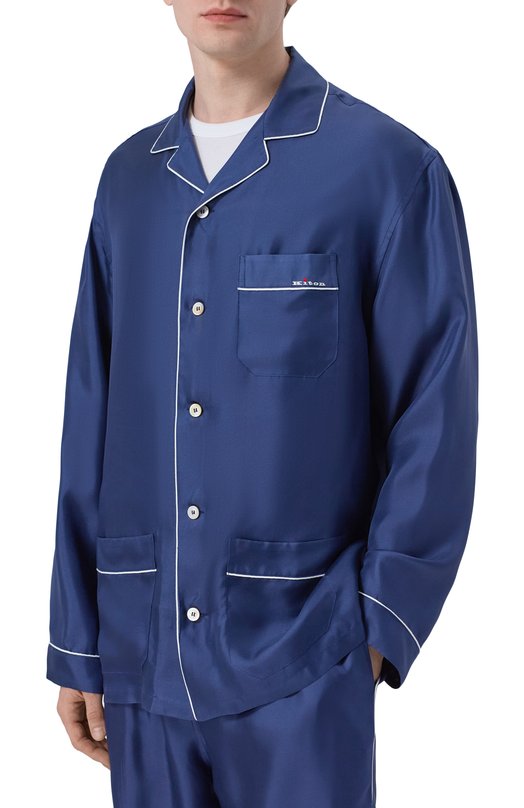 Шелковая рубашка Kiton UNWM011K0761H Синий  UNWM011K0761H Фото 3