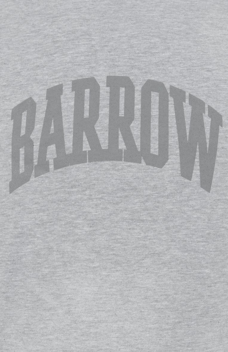 Мужская хлопковая футболка BARROW светло-серого цвета, арт. S5BWMATH045 | Фото 6 (Автоматизация состава: Проставлено; Длина (для топов): Стандартные; Материал внешний: Хлопок; Автоматизация ТО: Проставлено; Рукава: Короткие; Мужское Кросс-КТ: Футболка-одежда; Принт: С принтом; Стили: Кэжуэл; Детали: Без декора)