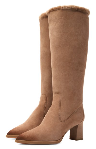 Женские замшевые сапоги SANTONI, арт. WSEG71937PC4AHGI