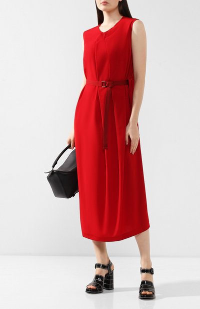 Платье с поясом YOHJI YAMAMOTO, арт. YJ-D04-500, фото 2