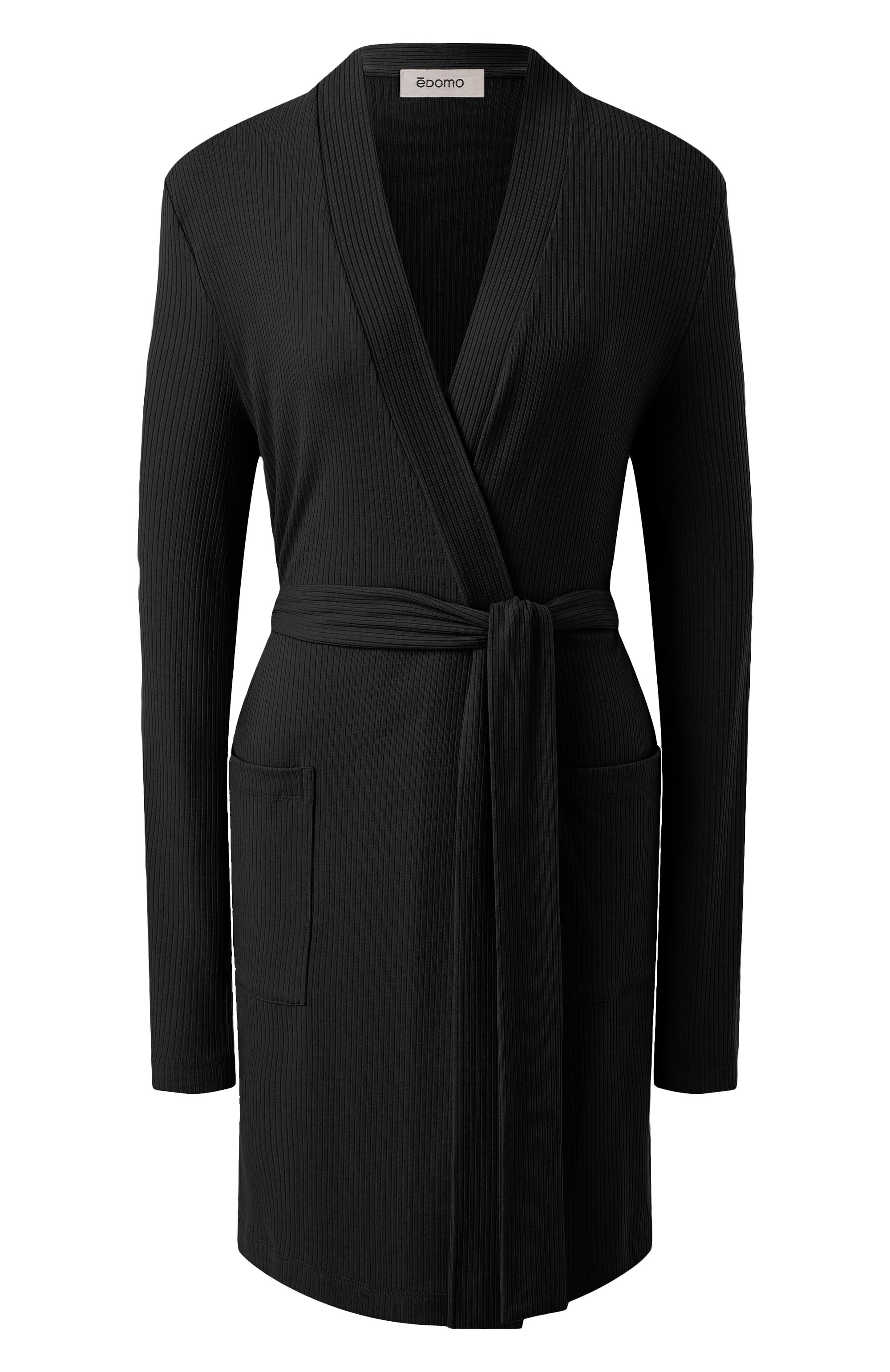 Халат EDOMO черного цвета по цене 20900 руб., арт. C011001FW2324, фото 1 Халат EDOMO, арт. C011001FW2324, фото 1