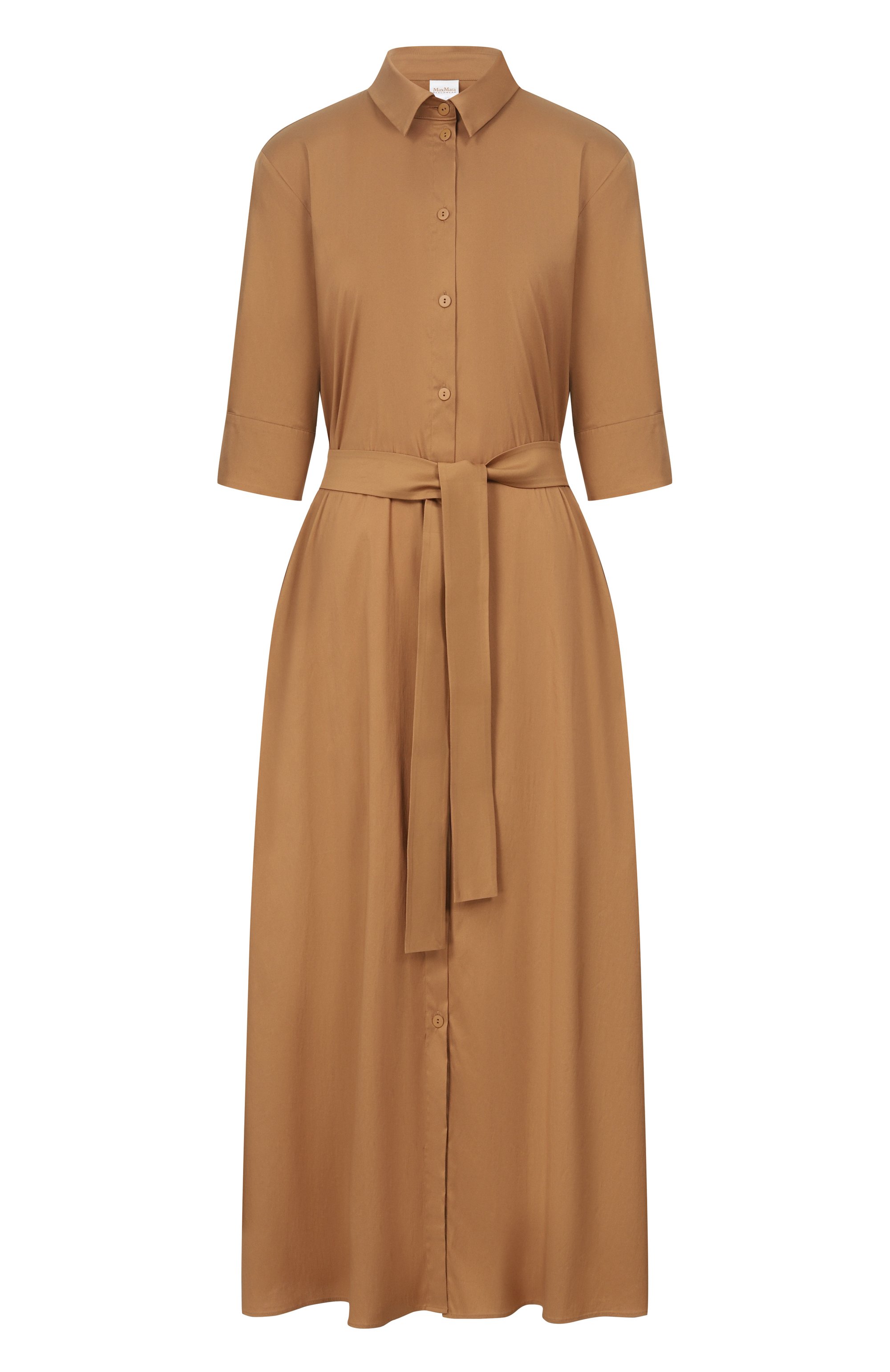 Хлопковое платье MAX MARA, арт. BCHCOGNAC 261622102, фото 1