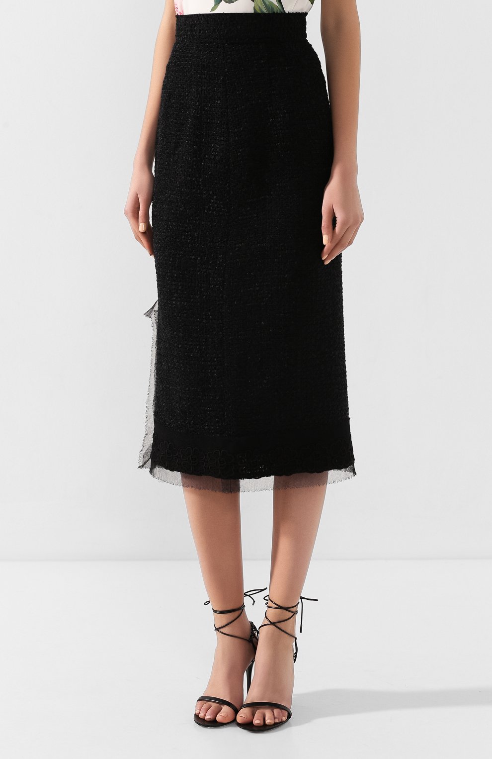 Юбка DOLCE & GABBANA черного цвета по цене 117000 руб., арт. F4BSXT/HUMET, фото 3 Юбка DOLCE & GABBANA, арт. F4BSXT/HUMET, фото 3