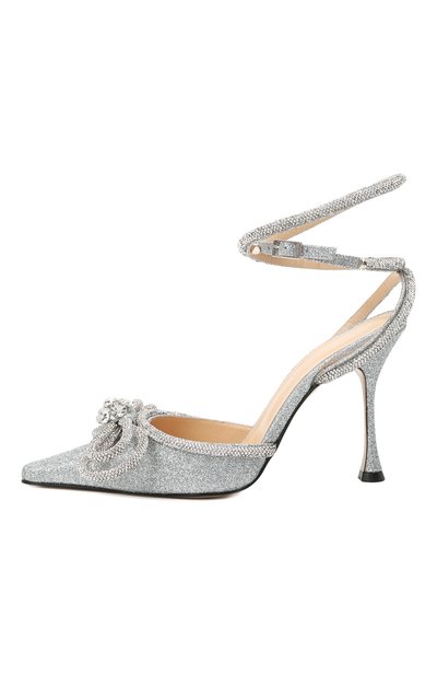 Текстильные туфли double bow 100 MACH & MACH, арт. SS21-2204 GLITTER, фото 3
