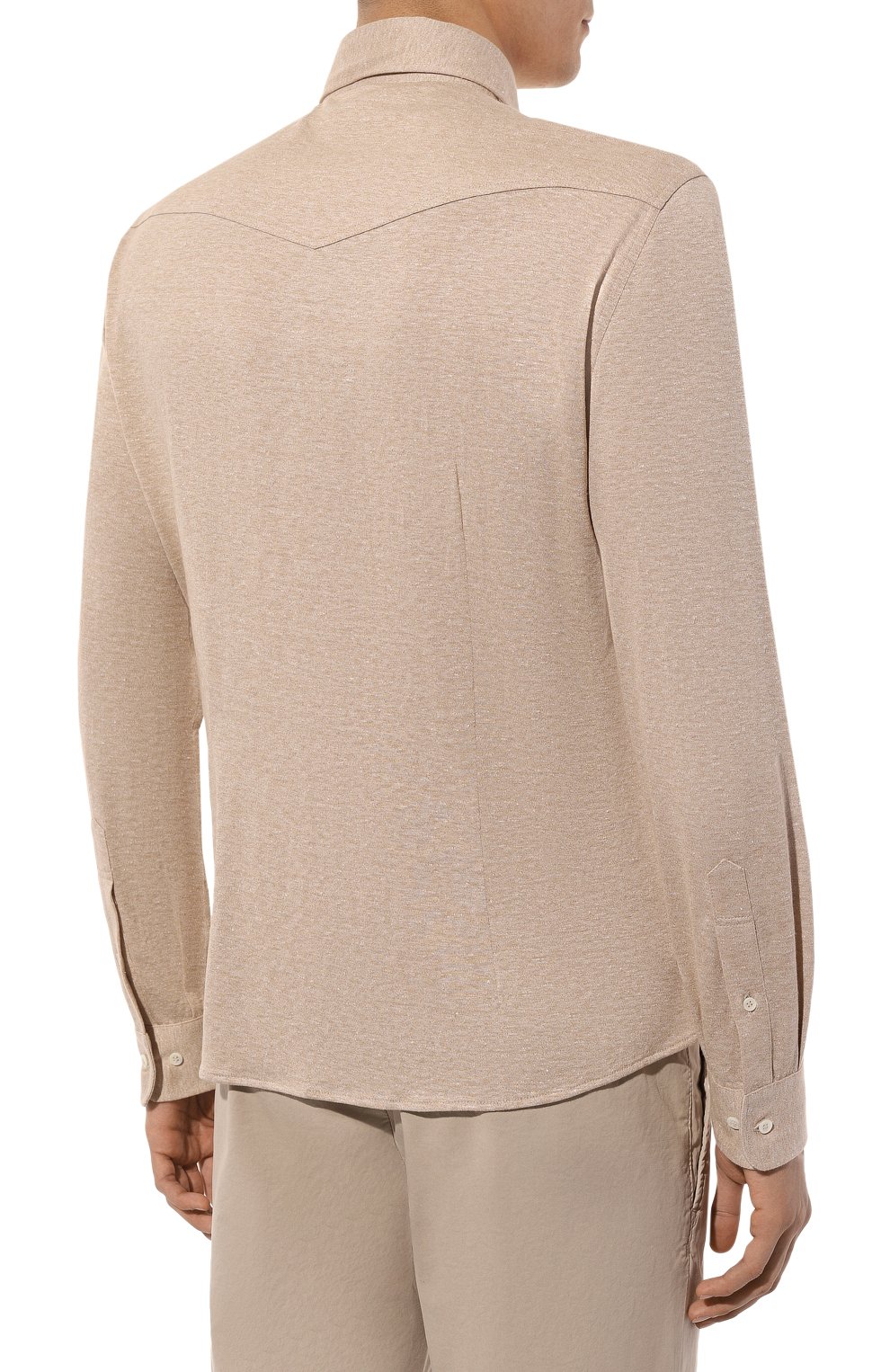 Рубашка изо льна и хлопка BRUNELLO CUCINELLI, арт. MW835B2289, фото 4