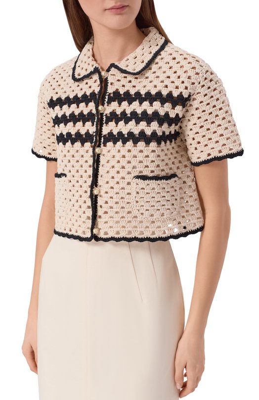 Хлопковый кардиган N21 A027/9523 Кремовый  A027/9523 Фото 3