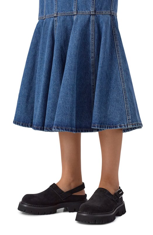 Замшевые сабо Moschino MA10864H0N/ME0 Чёрный  MA10864H0N/ME0 Фото 2