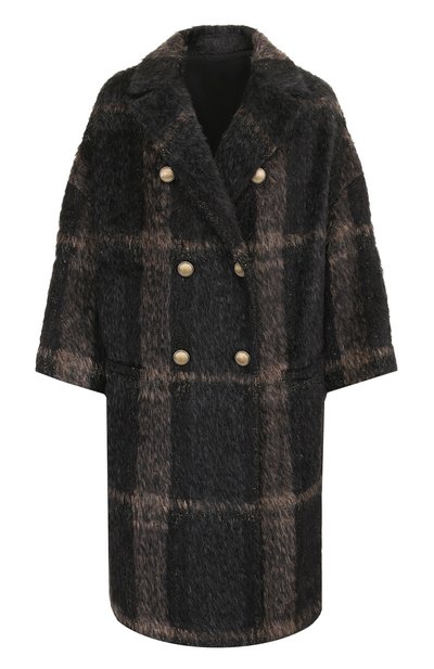 Женское двубортное пальто из смеси шерсти и кашемира BRUNELLO CUCINELLI, арт. MB5159189