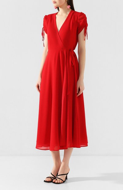 Платье-миди POLO RALPH LAUREN красного цвета по цене 31350 руб., арт. 211800190, фото 3 Платье-миди POLO RALPH LAUREN, арт. 211800190, фото 3