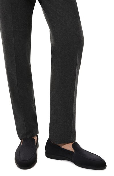 Замшевые лоферы malibu SANTONI темно-синего цвета по цене 61550 руб., арт. MGAG1882900TSRVR, фото 3 Замшевые лоферы malibu SANTONI, арт. MGAG1882900TSRVR, фото 3