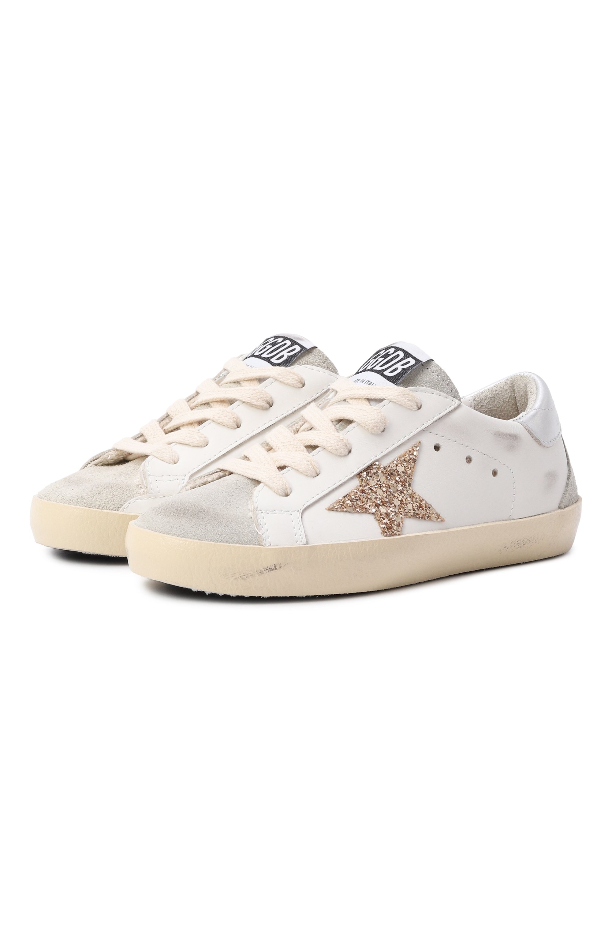 Кожаные кеды super-star GOLDEN GOOSE DELUXE BRAND, арт. GYF00102.F008030, фото 1