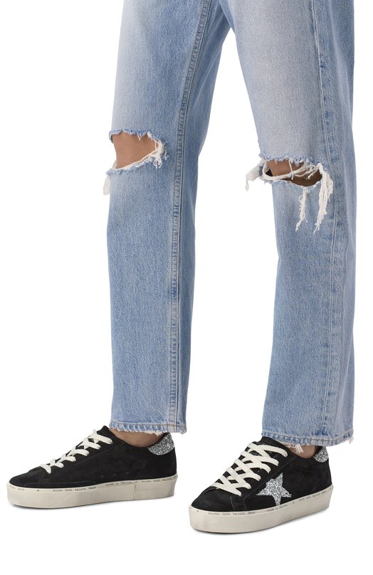 Замшевые кеды Hi Star Golden Goose Deluxe Brand GWF00118.F006389 Чёрный  GWF00118.F006389 Фото 3